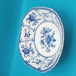 Johnson Brothers Indies Blue Square Cereal Bowl x2